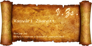 Vasvári Zsanett névjegykártya